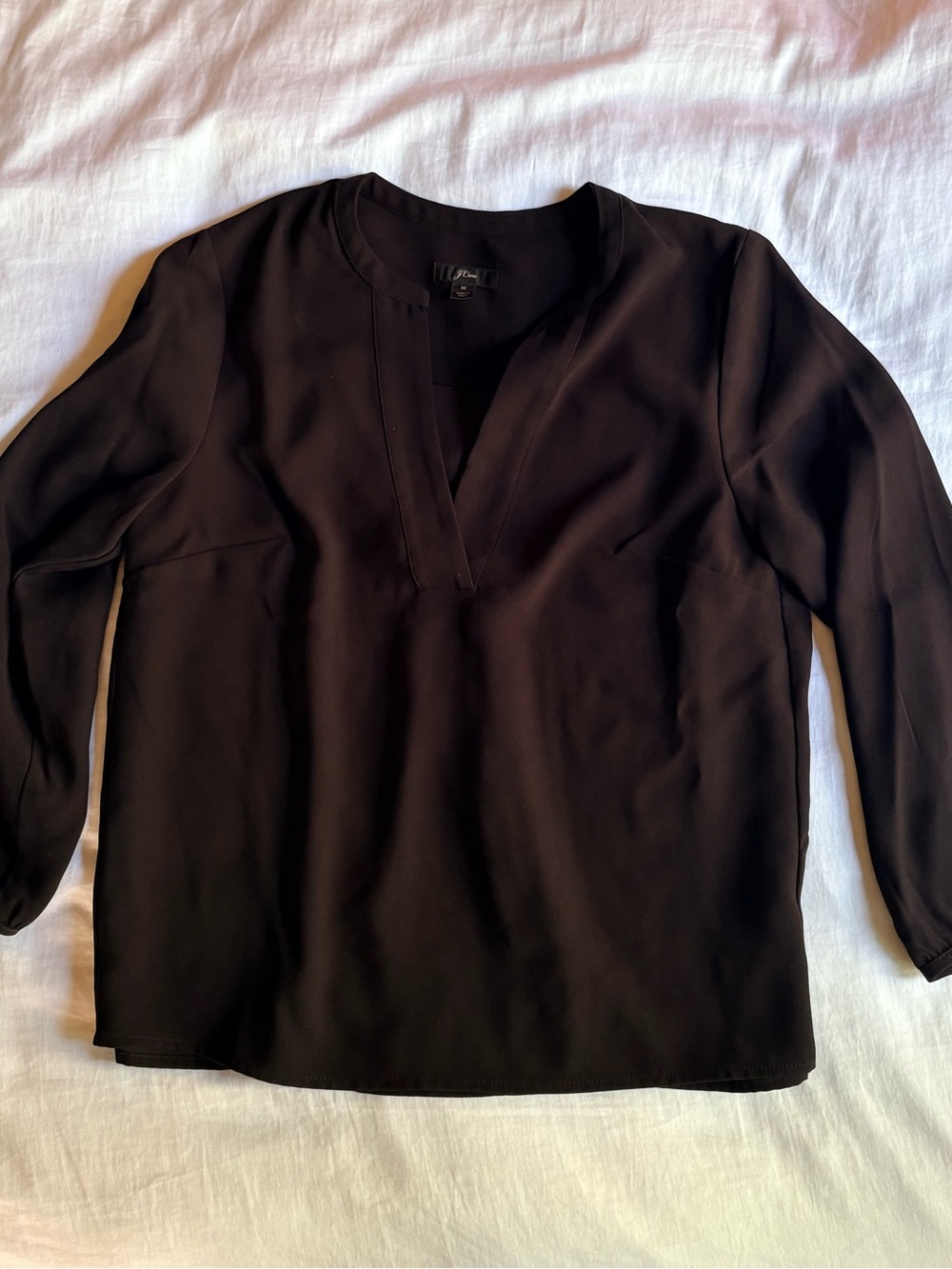J. Crew Black Long Sleeve Casual Button-Down Shirt